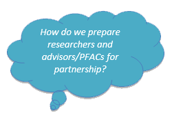 How do we prepare researchers and advisors/PFACs for partnership?