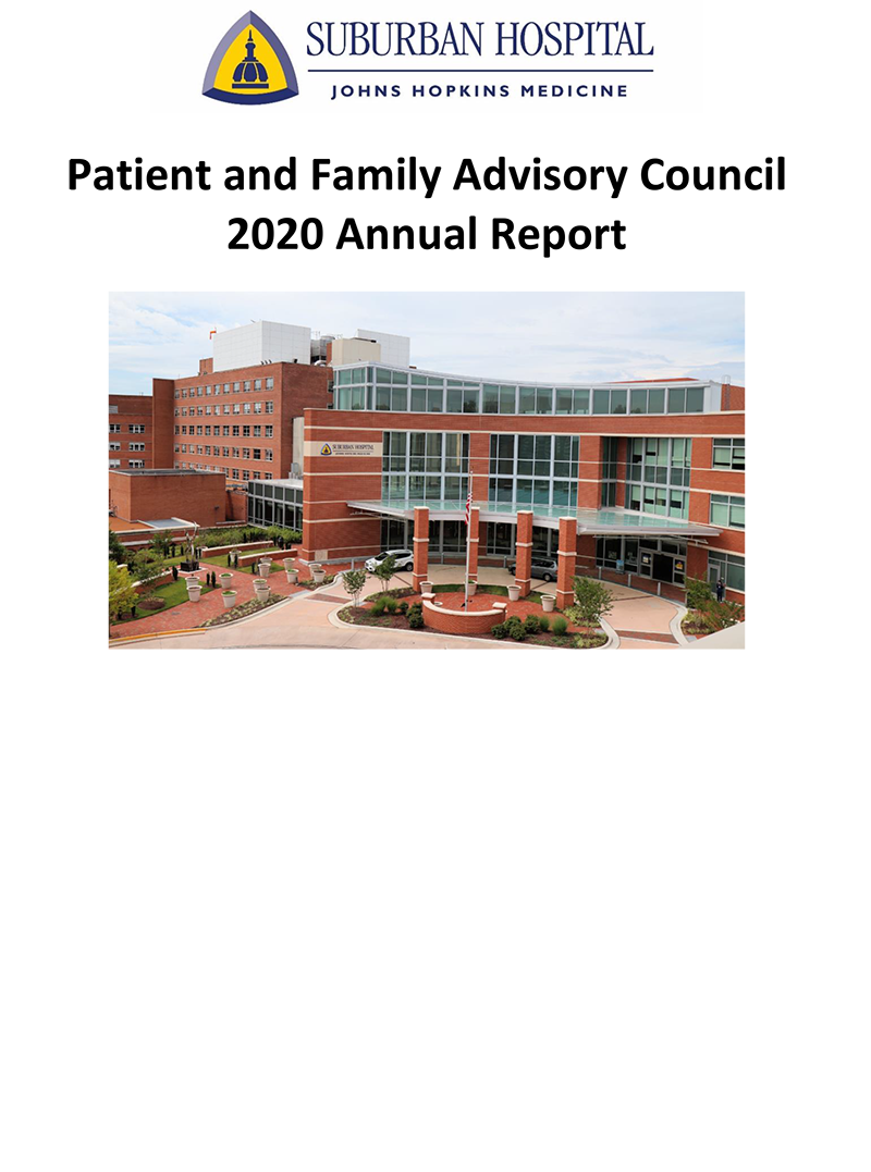 Suburban Hospital Annual Report cover