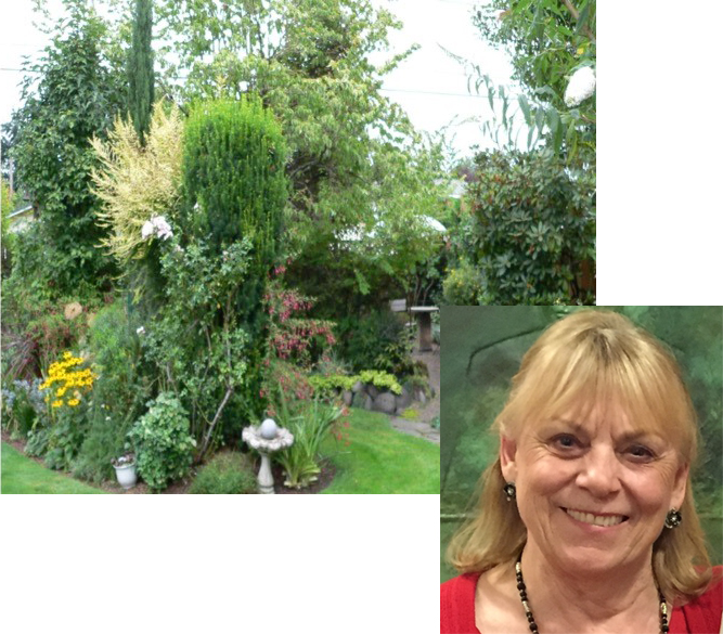 Patty Black and her garden